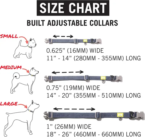 Vista 5 de BUILT Pet Nightsafe - Collar para perro pequeño, rosa y gris