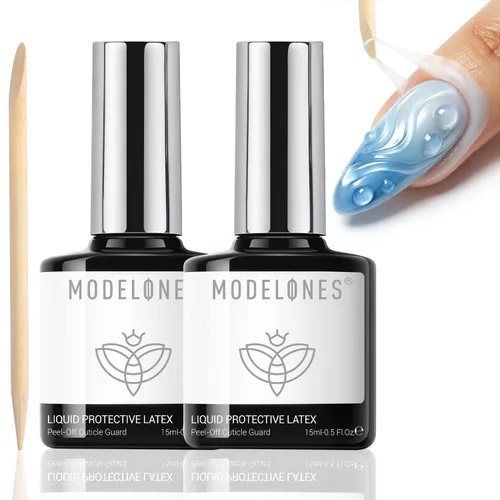 Vista 12 de modelones 2pcs 0.5 fl oz 10 in One X Nail Gel Pegamento Gel Base Coat Brush D-transparente-2