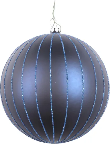Vista 22 de Vickerman Adorno navideño de bola de avena mate con purpurina de 5 pulgadas. Incluye 4 piezas por bolsa.