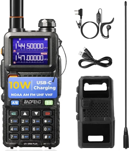 Vista 11 de BAOFENG UV-5RM Plus Ham Radio, 10W Long Range Dual Band Two Way Radio