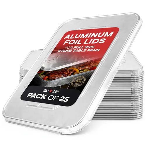 Vista 15 de IDL Packaging Sartenes de aluminio de tamaño completo para mesa de vapor, profundos, 21 x 13 x 3 pulgadas (paquete de 25) - Sartén desechable