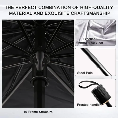 Vista 3 de Parasol Sombrilla para Parabrisas - Protector Reflector Visera Solar Plegable para Automóvil para Bloqueo de Rayos UV y Protección contra el Calor