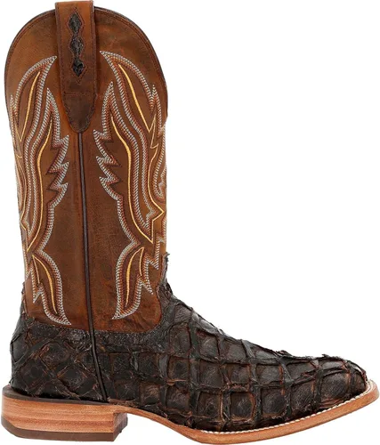 Vista 7 de Durango Exotic Pirarucu Skin Western - Botas para hombre con punta cuadrada ancha