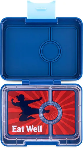 Vista 5 de Yumbox Leakproof Snack Box - Ami Purple (Swan Tray) BPA-Free, 3-Compartment Snack Container, Lightweight, Compact, Easy-open Latch