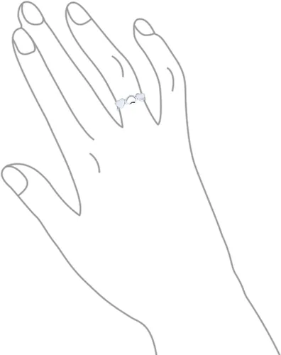 Vista 3 de Anillo de promesa personalizado para mujeres, adolescentes, novias, de plata de ley 925 personalizable