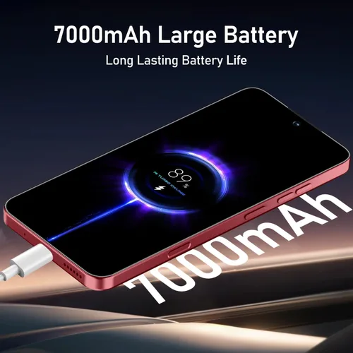 Vista 5 de Teléfono inteligente 16PROMA X desbloqueado: pantalla HD+ de 6.99", batería de larga duración de 7000mAh, almacenamiento masivo de 12GB+512GB