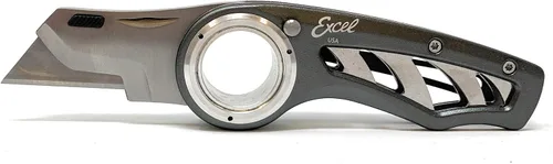 Vista 8 de Excel Blade Revo – Cúter plegable con mango, seguro y clip