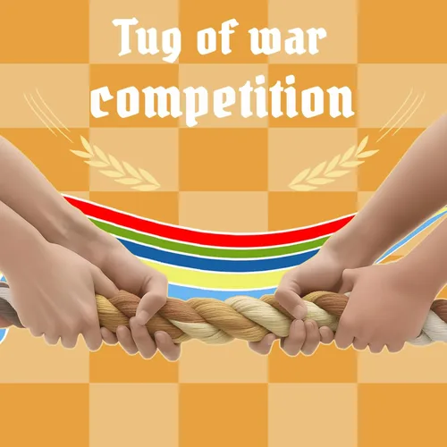 Vista 6 de Cuerda de tira y afloja de 40 pies, cuerda de tira y afloja, cuerda de tira y afloja para adultos con cuerda de algodón, 10 medallas, 2 banderas