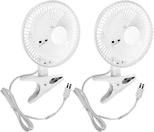 Vista 10 de JOEY'Z Ventilador con clip de 6 pulgadas - 2 velocidades - Inclinación ajustable, operación silenciosa - Negro Funcionamiento silencioso