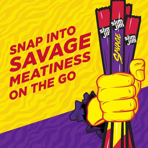 Vista 7 de Slim Jim Savage - Palitos de carne ahumada sabor original, 3 onzas, 12