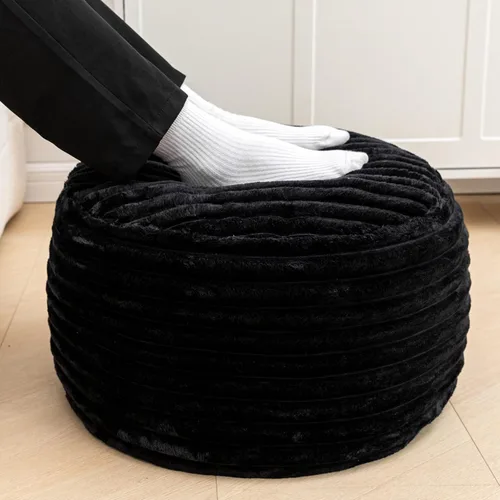 Vista 14 de Asuprui Puf otomano para el suelo, reposapiés otomano, sin relleno, 20 x 20 x 12 pulgadas, asiento redondo, puf, silla plegable, almacenamiento