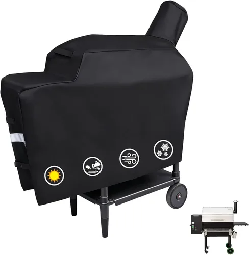 Vista 26 de Cubierta de parrilla Utheer para ahumador vertical de gas Pit Boss 3-Serie, cubierta impermeable anti-UV de 600D de longitud completa y resistente