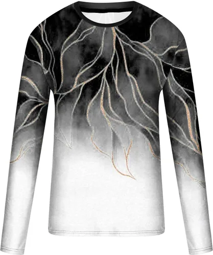 Vista 3 de Camisetas de diseñador para hombre, diseño de moda, estampado gráfico 3D, manga larga, casual, para entrenamiento, tallas grandes, para otoño