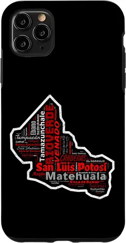 Vista 4 de iPhone 12 mini San Luis Potosí México Mapa Camiseta Ciudades Y Municipios Case