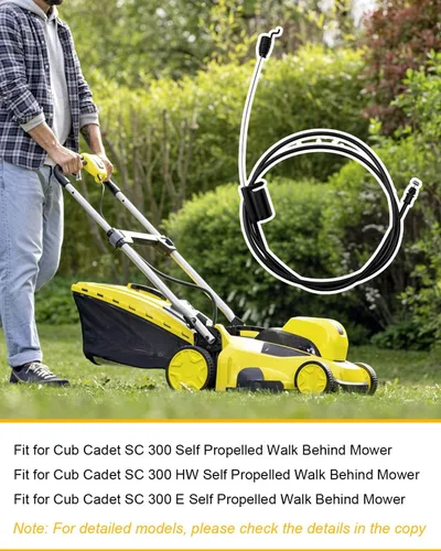 Vista 6 de Cable de control de velocidad 946-05209B para MTD Cub Cadet SC 300 500 HW E Z Series Walk Behind Mowers, cable de transmisión de cortacésped