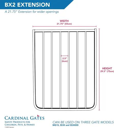 Vista 6 de Cardenal Gates 21 3/4" Negro Puerta extensión, Negro
