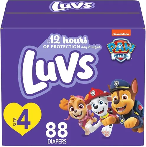 Vista 6 de Luvs Pañales de bebé talla 1, pañales Bluey de Protección Platinum para día y noche, talla 1, 48 unidades (el embalaje puede variar)