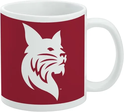 Vista 387 de Taza de cerámica con el logotipo principal de la Universidad Rider, taza de regalo novedosa para café, té y bebidas calientes, 11oz, blanca