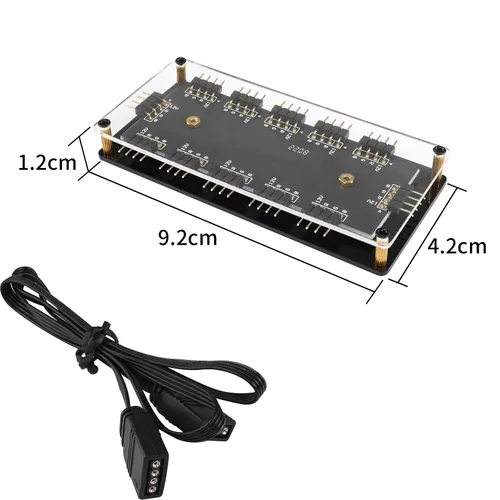 Vista 5 de YACSEJAO 12V 4Pin RGB LED Splitter 4 Pines LED Splitter Cable LED Conector de tira 1 a 10 Y Splitter para RGB 5050 3528 tiras de luz LED con cable