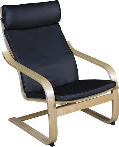 Vista 8 de Silla reclinable de madera curvada Niche Mia, de nogal moka/beige, Madera Metal Nuez moca/Beige