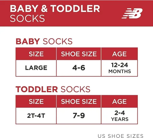 Vista 4 de New Balance Calcetines para bebé, paquete de 12 calcetines antideslizantes de corte de cuarto (bebébebé)
