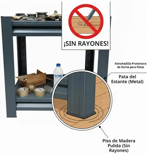 Vista 5 de Estantería de garaje resistente de 5 niveles, capacidad de 1,000 libras, estantería de almacenamiento de madera ajustable para garaje, cuarto