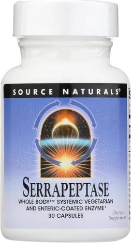 Vista 4 de Source Naturals Serrapeptasa, Enzima Vegetariana Sistémica de Todo el Cuerpo y Liberación Retrasada* 30 Cápsulas