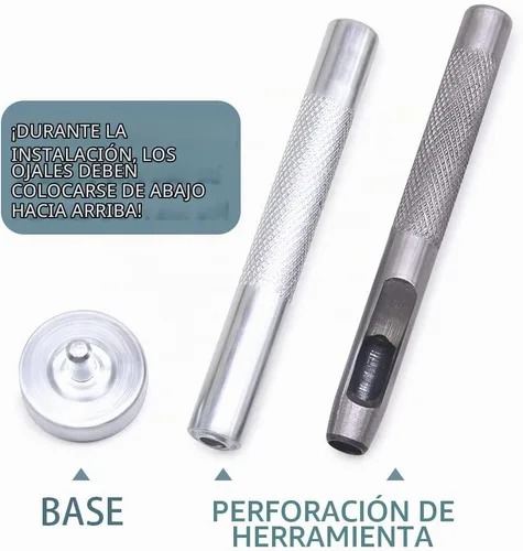 Vista 4 de SEMINI Kit de 800 ojales Gronmets de 0.138 in con 3 piezas de herramientas de instalación para zapatos, ropa, bolsa de manualidades, 4