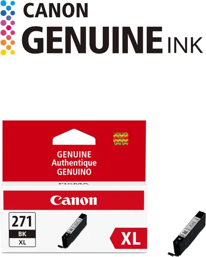 Vista 8 de Canon CLI-271XL Depósito de tinta negra genuino, compatible con impresoras MG6820, MG6821, MG6822, MG5720, MG5721, MG5722, MG7720, TS5020, TS6020