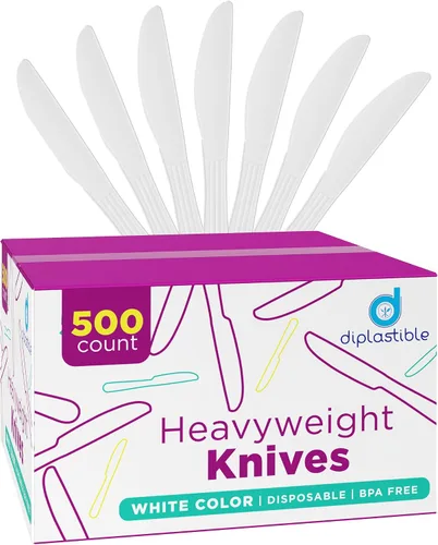 Vista 9 de 500 unidades – Horquillas de plástico blanco desechables de peso pesado Gran paquete de horquillas para fiestas Horquillas de plástico