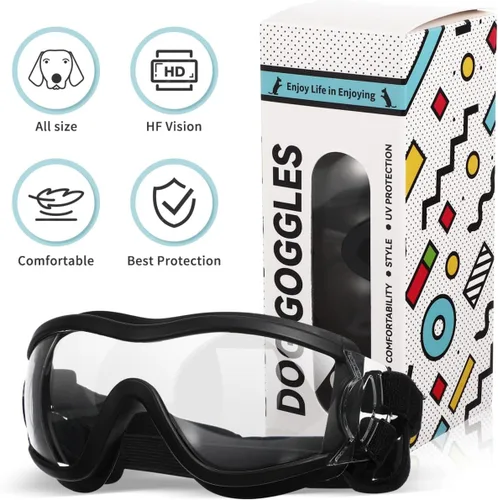 Vista 7 de ULTECHNOVO Gafas para mascotas resistentes al viento, para caminar al aire libre, correr y deportes, gafas protectoras contra los rayos UV