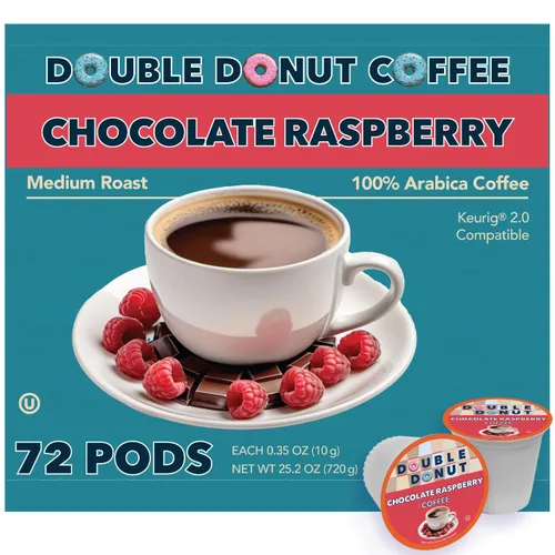 Vista 61 de Double Donut Coffee Cápsulas de café de arándanos, cápsulas de café con sabor a arándanos de una sola porción, café tostado medio para cafeteras