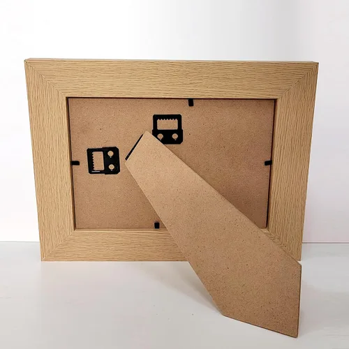 Vista 4 de Marco de fotos personalizado grabado con láser, marco de madera de 7 x 5 pulgadas, marco de fotos de madera personalizado, cualquier texto de regalo