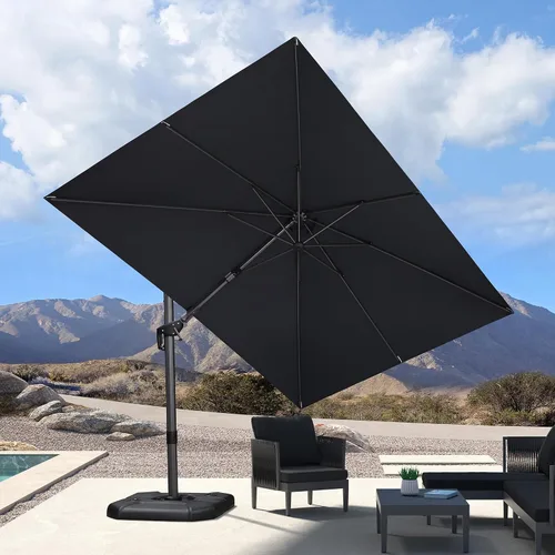 Vista 668 de PURPLE LEAF Paraguas al aire libre con base 8' x 8' protección solar verde Manzana Verde (Apple Green)