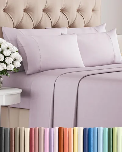 Vista 160 de Juego de sábanas Twin de 4 piezas - Cómodo, transpirable y refrescante - Juego de ropa de cama de lujo de hotel ultrasuave con bolsillos profundos