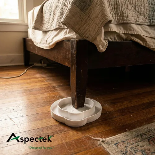 Vista 8 de Aspectek - Trampa para detectar e interceptar insectos de doble pozo. Trampa para chinche de cama. Paquete de 4