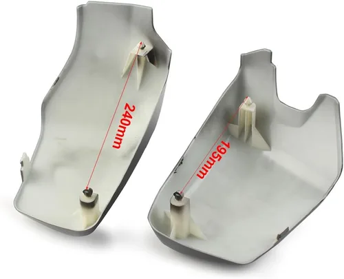 Vista 5 de LIRU Cubierta protectora de panel de batería lateral cromada, cubierta de carenado de plástico ABS de repuesto para Honda Shadow Aero VT400