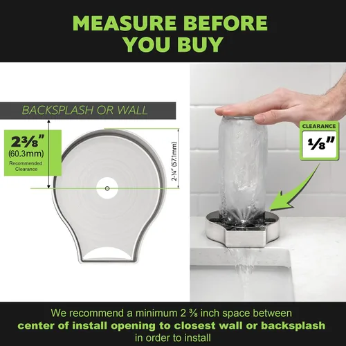 Vista 2 de Homewerks GR001SS Enjuagador de Vidrio para Fregaderos de Cocina, Enjuagador de Vidrio de Barra de Acero Inoxidable