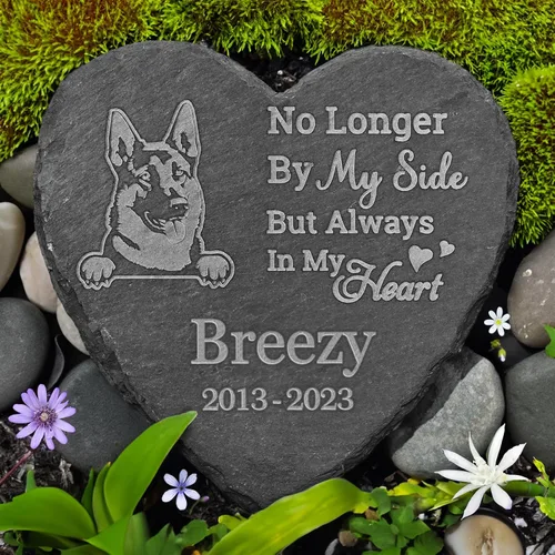 Vista 8 de Piedras conmemorativas de Akita Inu, regalo de condolencia por pérdida de Akita Inu, regalos conmemorativos de Akita Inu, regalos de duelo por