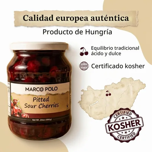 Vista 4 de Marco Polo Cerezas ácidas sin hueso, 24 oz