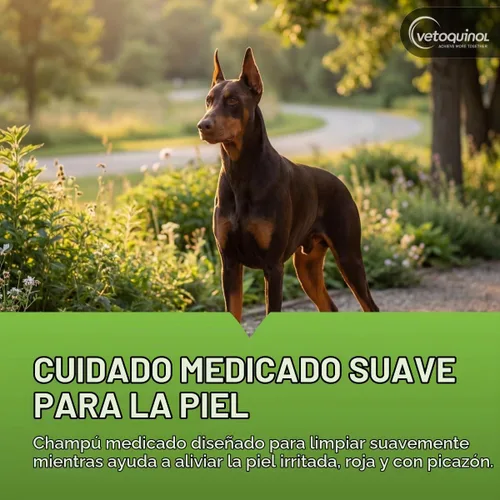 Vista 2 de Champú universal de azufre medicado Vetoquinol para perros y gatos, 1 galón