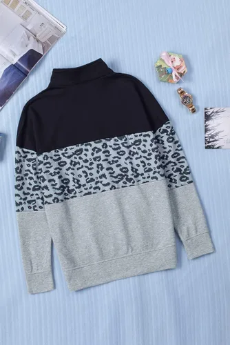 Vista 16 de KINGFEN Sudadera de manga larga con cremallera de un cuarto para mujer