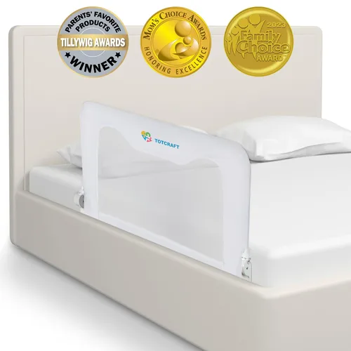 Vista 7 de TotCraft Rieles de seguridad de cama para niños pequeños, protector de riel de cama para Queen, King, tamaño matrimonial, cama de colchón individual