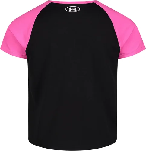 Vista 2 de Under Armour Camisa de manga corta para niña, cuello redondo, ligera y transpirable