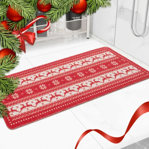 Vista 19 de Hargiis - Tapete antideslizante de secado rápido para tina y ducha, tapete exfoliante para pies, para baño, cocina u hotel, beige, 24 x 16 pulgadas