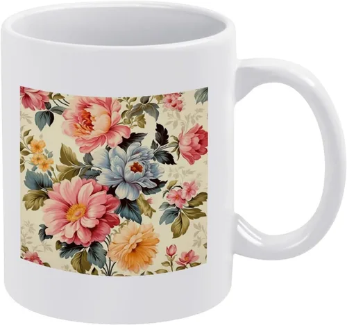 Vista 15 de Tazas de café vintage Shabby Chic Rose con diseño de flores antiguas, taza de cerámica divertida y única para cumpleaños, Día de la Madre, ideas