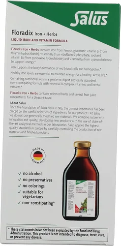 Vista 2 de Floradix, Hierro Hierro, 17 Fl Oz