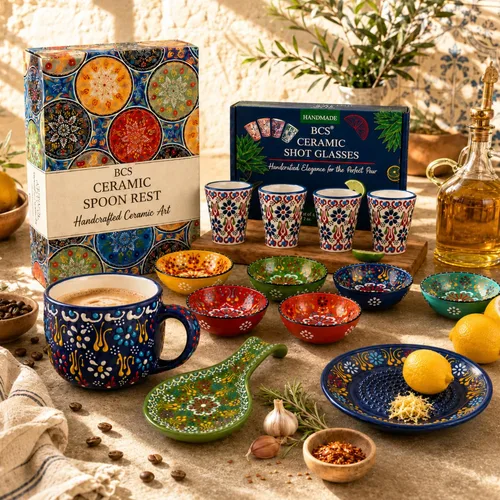 Vista 9 de BCS Juego de 6 cuencos de cerámica pequeños para inmersión, tabla de preparación de cocina y charcutería, plato de salsa de soja, platos decorativos