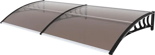 Vista 21 de Outvita - Toldo para ventana de 39 x 32 pulgadas, panel de PVC y soporte Blanco/Negro
