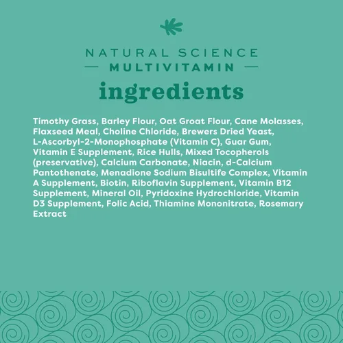 Vista 9 de Oxbow Natural Science Multivitamina, suplemento de alta fibra para conejos y conejillos de indias, fabricado con heno Timothy, hogares con múltiples